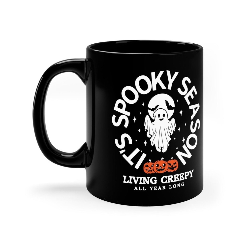 NWT Too Fast It’s Spooky Season Coffee Mug Black Halloween Ghost